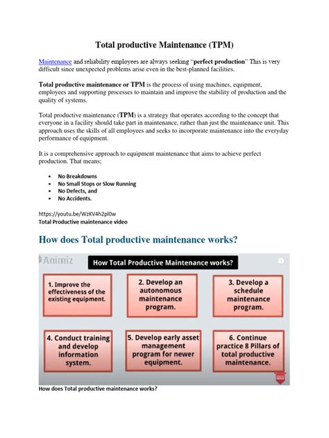 total productive maintenance examples|total productive maintenance pdf.